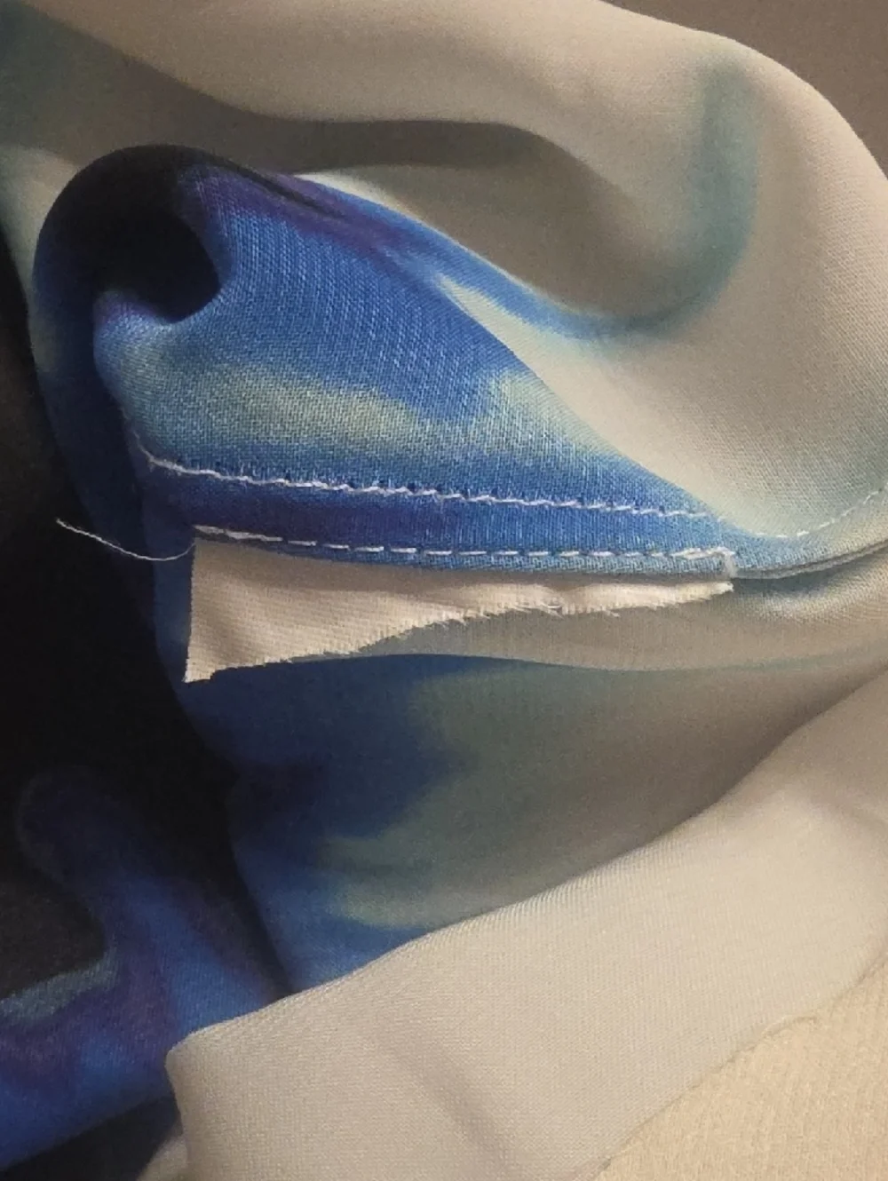 Vince Black Blue White Tie-Dye Mini Dress Size 10